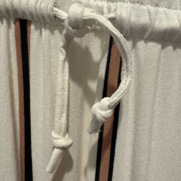 LOFT OUTLET Striped Brown & Black Sleeveless Maxi Dress Size M Ties at Waist - Picture 4 of 15